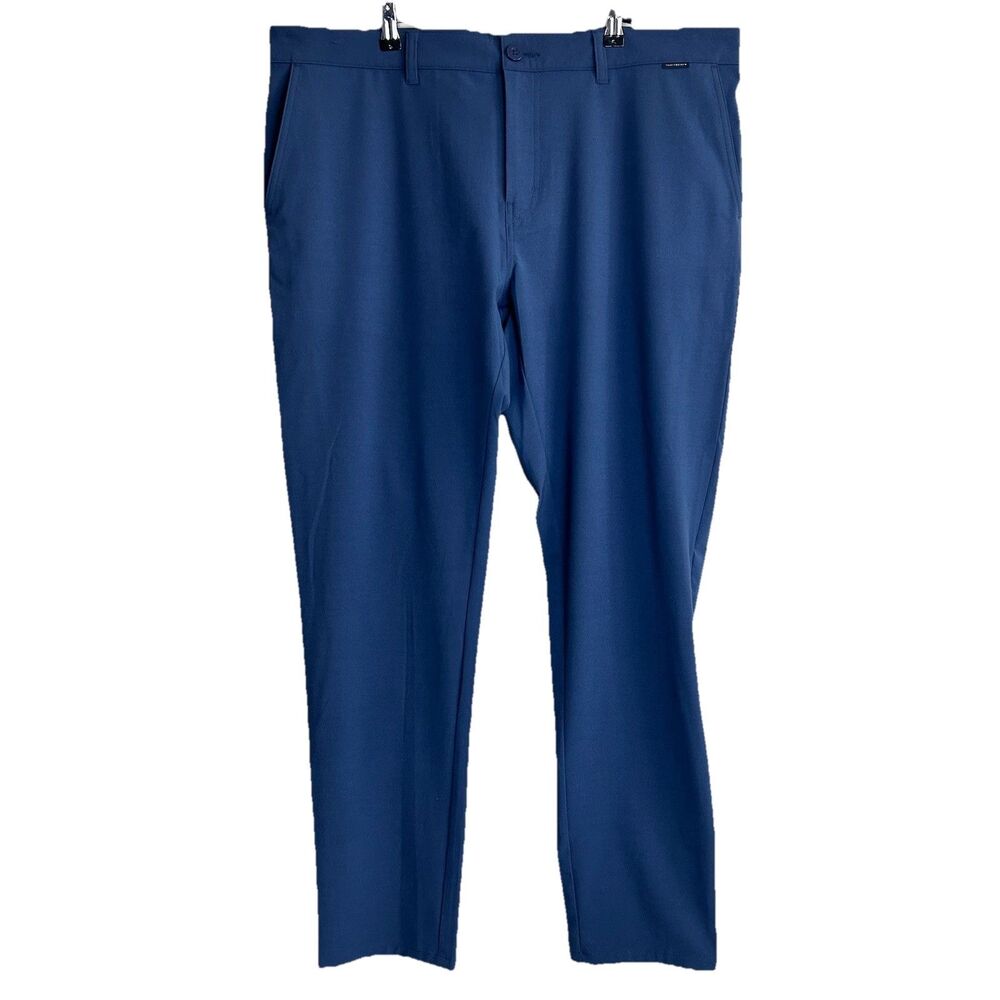 Travis Mathew Tech Chino Pants Mens 40x32 Dress Blue Open To Close Stretch Golf